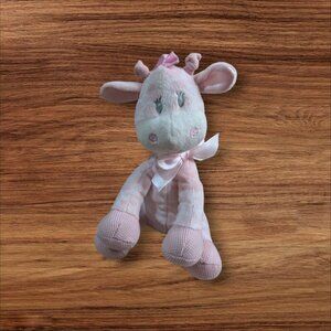 Jingles Pink Giraffe Plush Baby Rattle  stuffed Toy 9" First And Main sewn  eyes